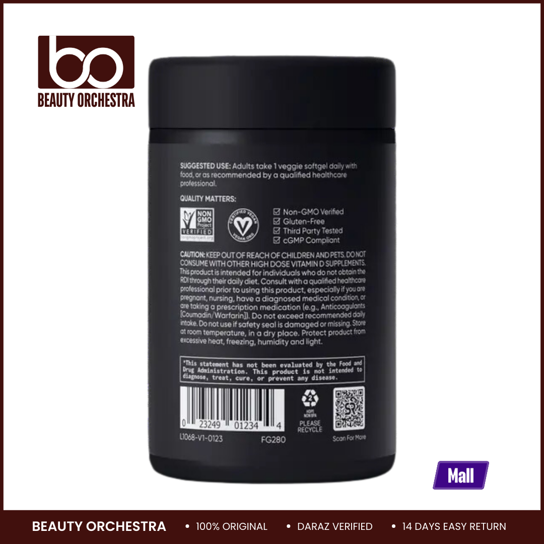 Picture of Sports Research Vitamin D3 + K2 With Coconut MCT Oil - 30 Veggie Softgels (5000iu)