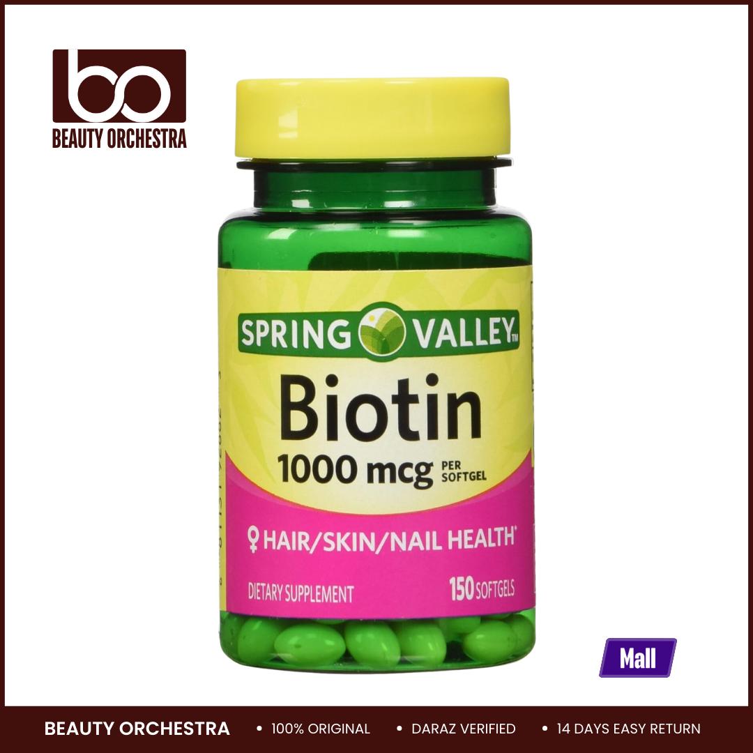 Picture of Spring Valley Biotin 1000mcg - 150 Softgels