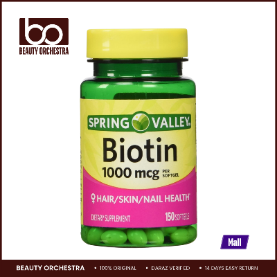 Picture of Spring Valley Biotin 1000mcg - 150 Softgels