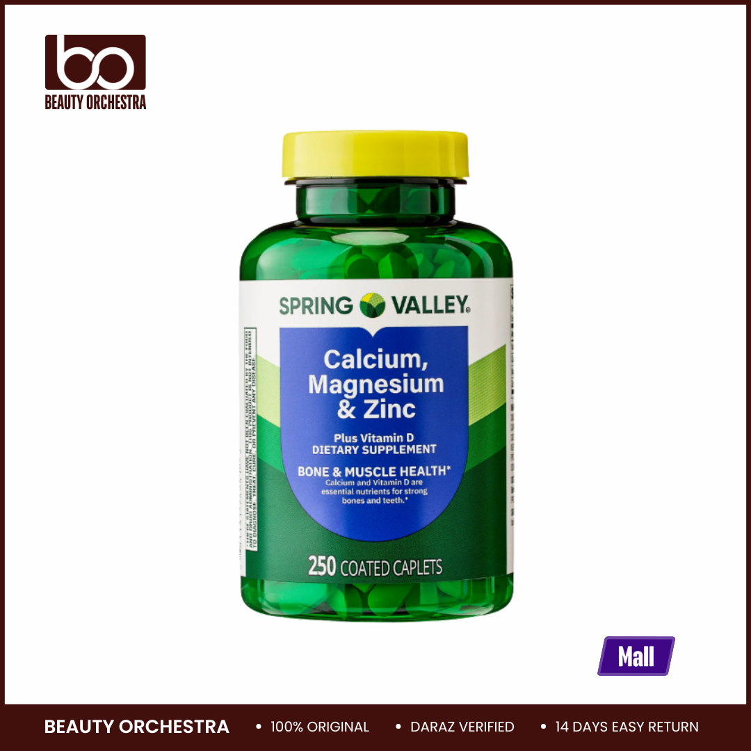 Picture of Spring Valley Calcium Magnesium & Zinc Plus Vitamin D3 250 Coated Caplets