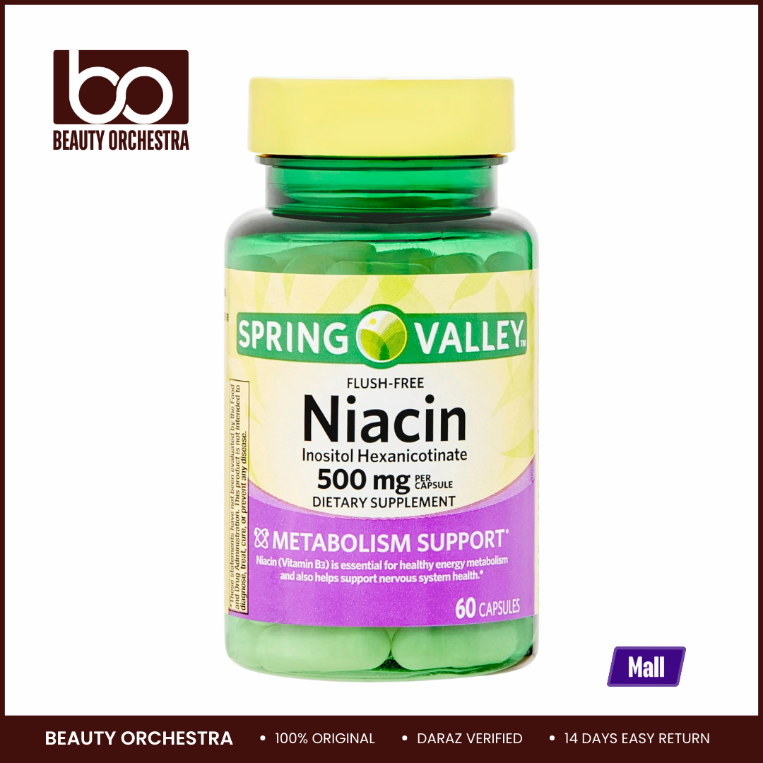 Picture of Spring Valley Niacin Inositol Hexanicotinate 500mg - 60 Capsules