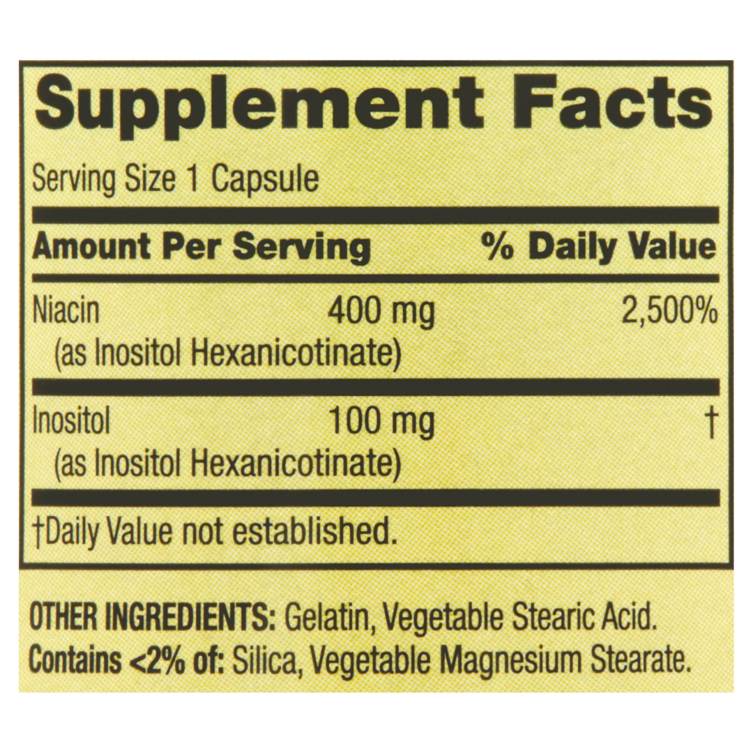 Picture of Spring Valley Niacin Inositol Hexanicotinate 500mg - 60 Capsules