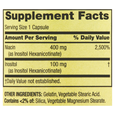 Picture of Spring Valley Niacin Inositol Hexanicotinate 500mg - 60 Capsules
