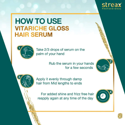 Picture of Streax Vitariche Gloss Hair Serum - 115ml (Indian)