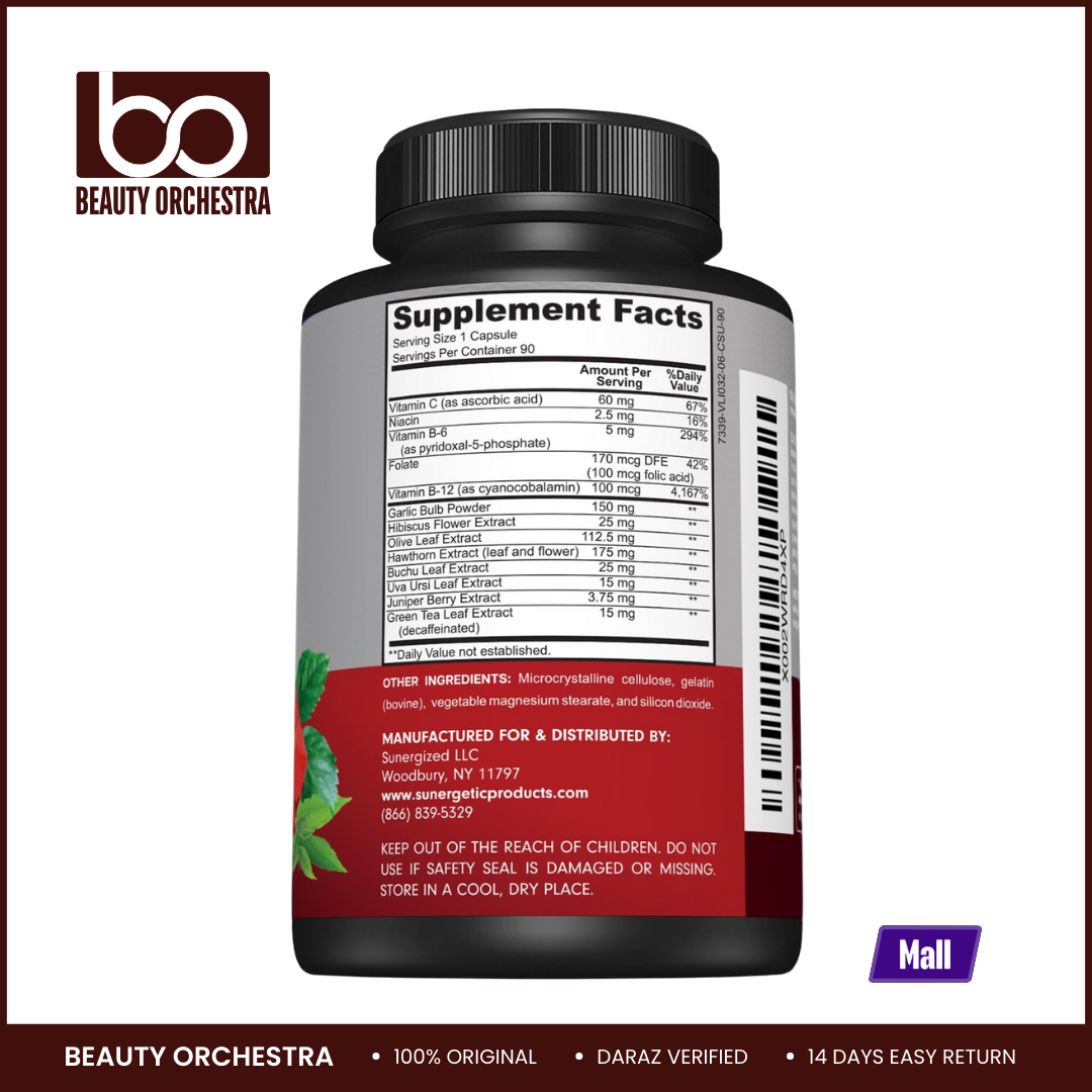 Picture of Sunergetic Premium Blood Pressure Support - 90 Capsules (exp 08/25)