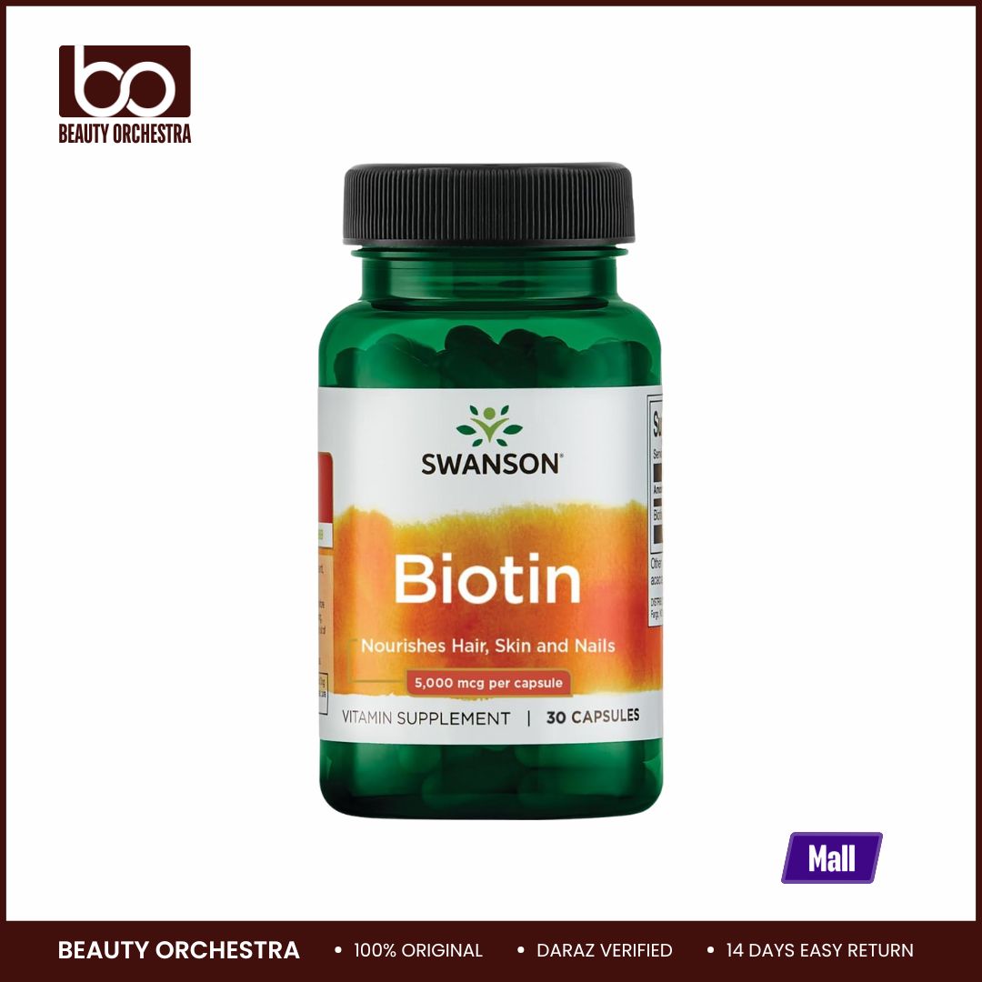 Picture of Swanson Biotin 5000 mcg 30 Capsules