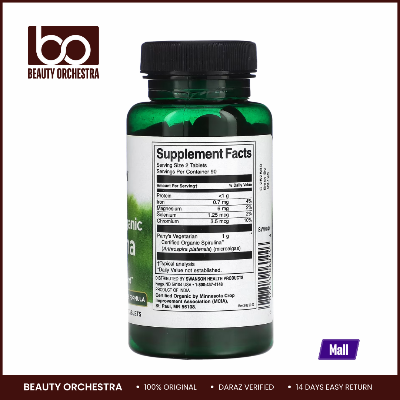 Picture of Swanson Certified Organic Spirulina 500 mg - 180 Tablets