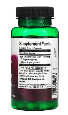 Picture of Swanson Marine Collagen 400 mg 60 Capsules