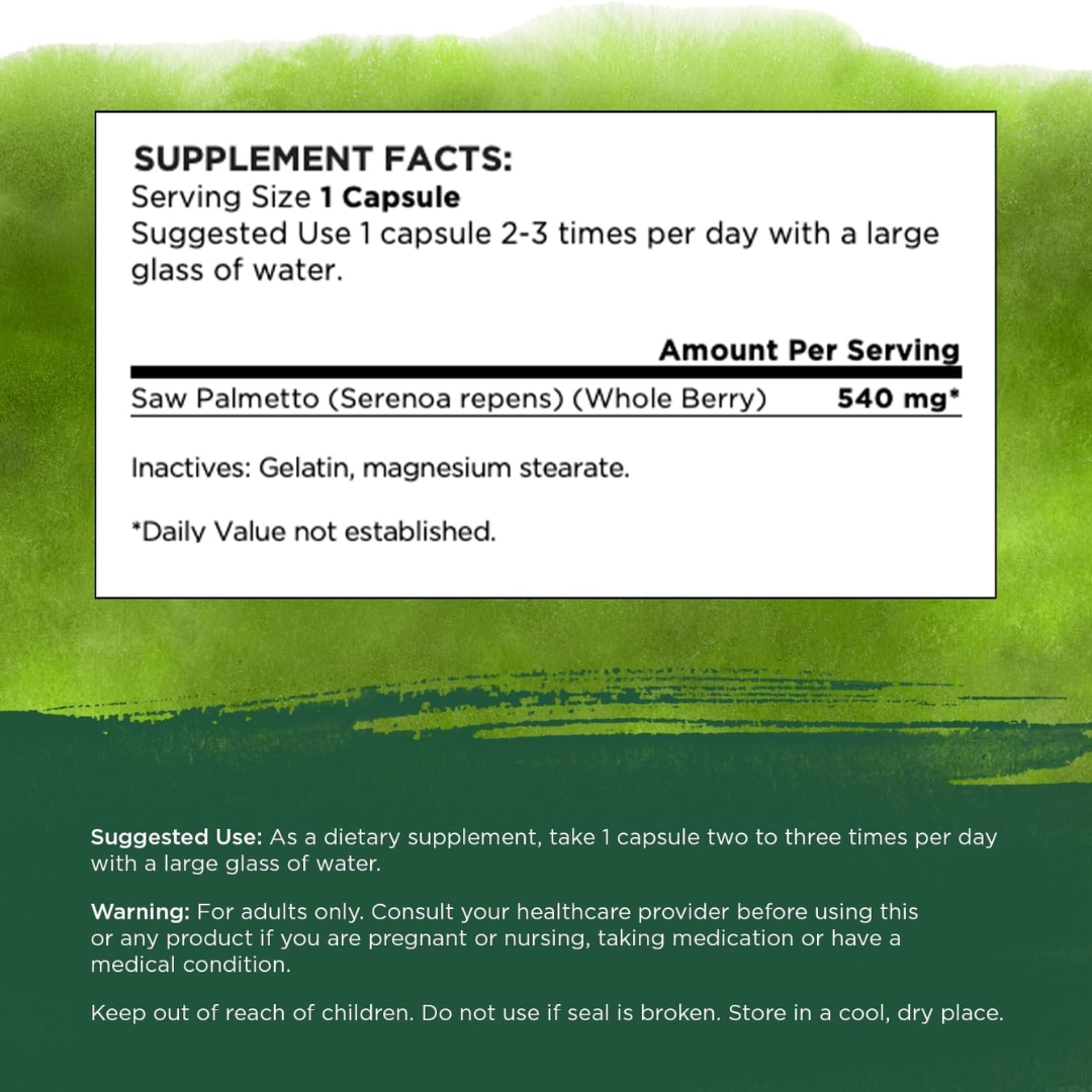 Picture of Swanson Saw Palmetto 540mg - 100 Capsules