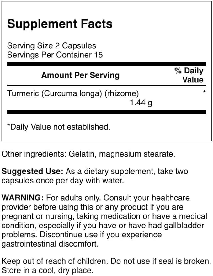Picture of Swanson Turmeric 720 Milligrams 30 Capsules