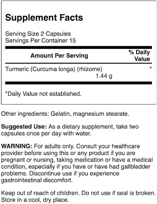 Picture of Swanson Turmeric 720 Milligrams 30 Capsules