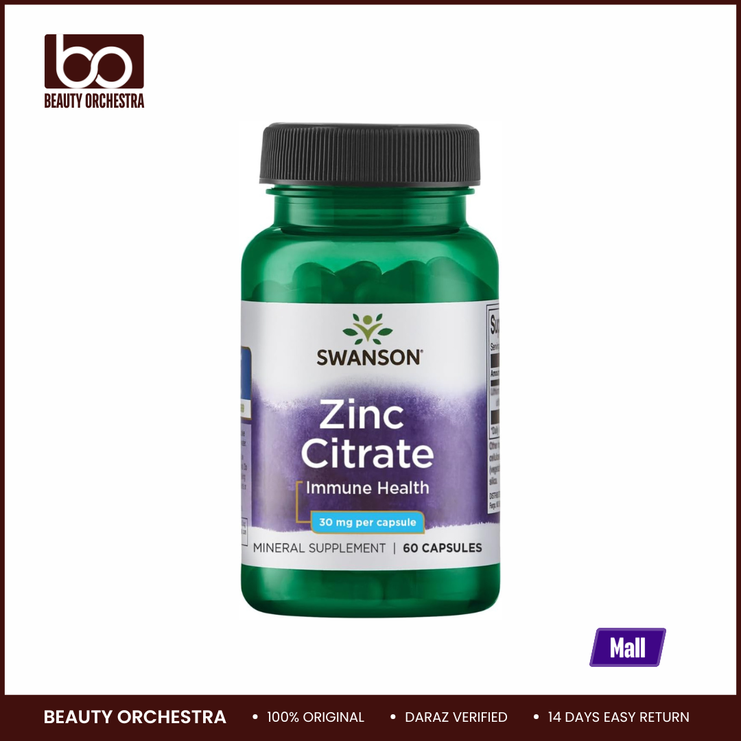 Picture of Swanson Zinc (Citrate) 30 Milligrams 60 Capsules