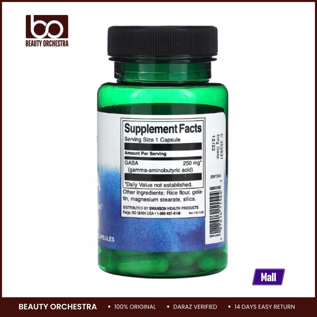 Picture of Swanson, Gaba, 250 mg, 60 Capsules