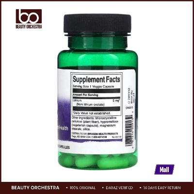 Picture of Swanson, Lithium Orotate, 5 mg, 60 Veggie Capsules