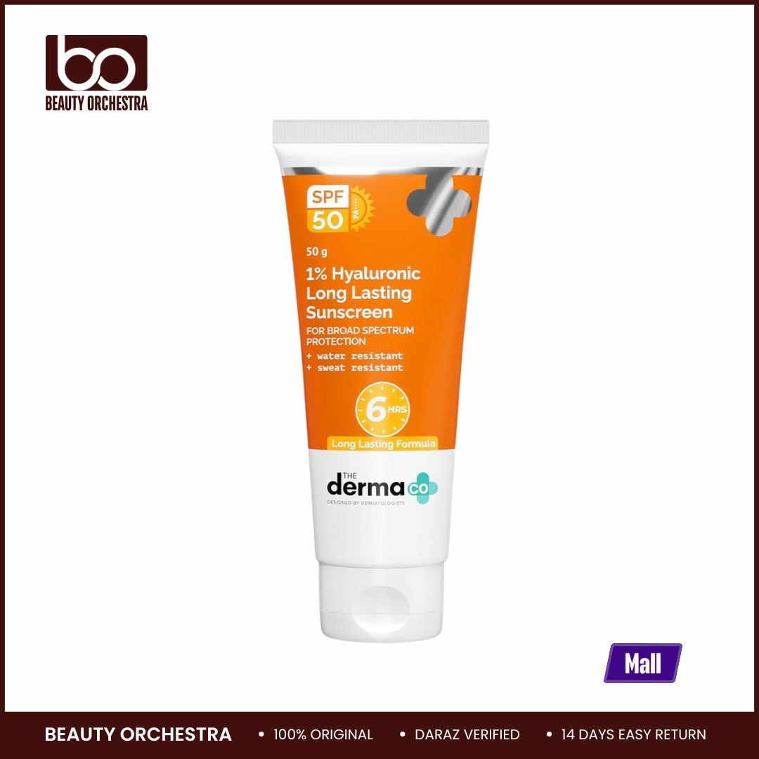 Picture of The Derma Co 1% Hyaluronic Long-Lasting Sunscreen | SPF 50 PA++++ With Hyaluronic Acid & Vitamin E 50 g