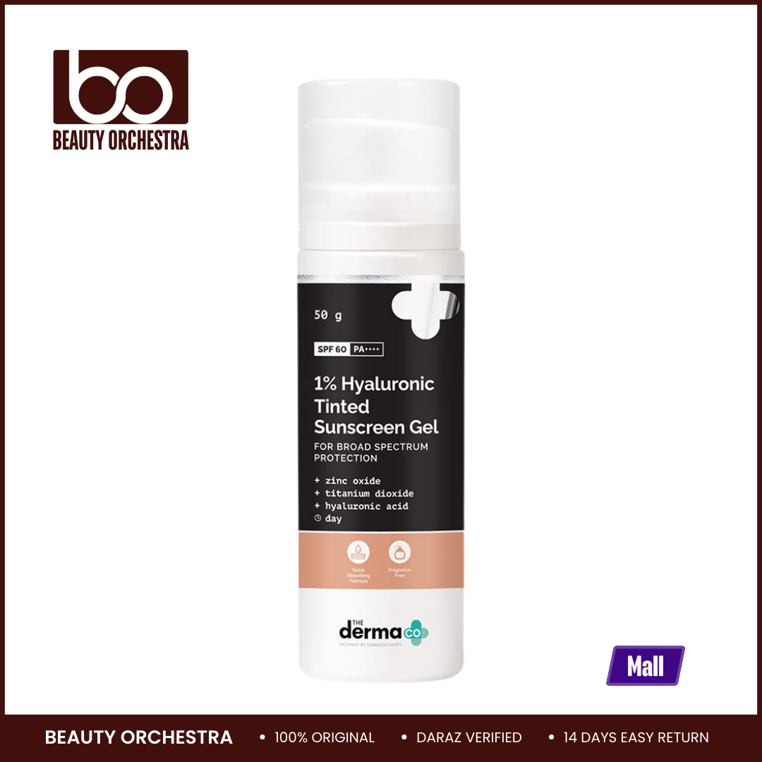 Picture of The Derma Co 1% Hyaluronic Tinted Sunscreen Gel - 50g