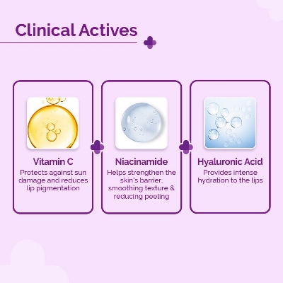 Picture of The Derma Co 1% Vitamin C Brightening Lip Balm with SPF 50 PA +++ I Protects from Sun Damage for Dark, Pigmented, Dry Lips 4.5g