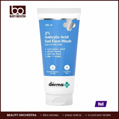 Picture of The Derma Co 2% Salicylic Acid Gel Face Wash for Oily Skin with Salicylic Acid & Witch Hazel Treats Active Acne Unclog Pores Controls Oil - 100ml
