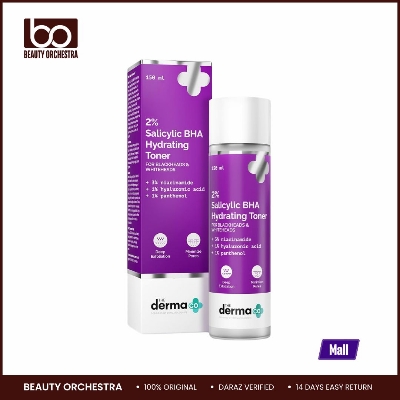 Picture of The Derma Co 2% Salicylic BHA Hydrating Toner | BHA Liquid Facial Exfoliant-Removes Blackheads & Whiteheads 150 ml