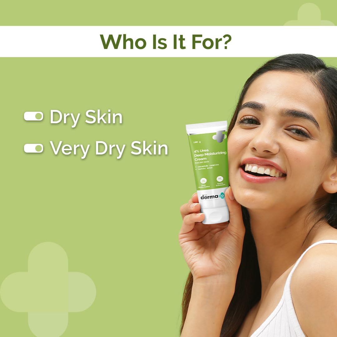 Picture of The Derma Co 4% Urea Deep Moisturizing Cream with Lactic Acid & Ceramide Complex Deeply Moisturizes -100g
