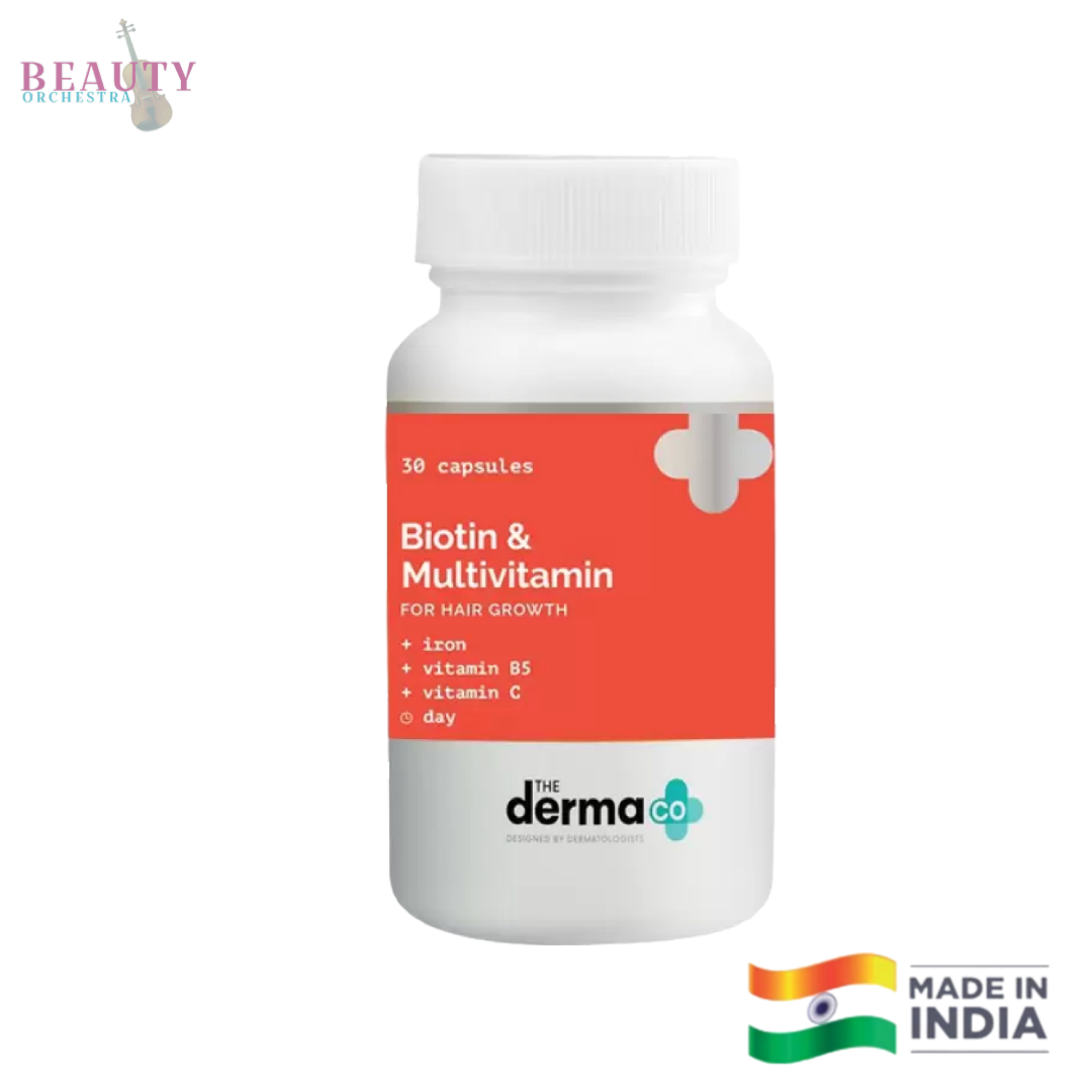 Picture of The Derma Co Biotin & MultiVitamins capsules for Hair Growth - 30 pieces
