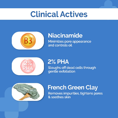 Picture of The Derma Co Pore Minimizing clay Oil-Free Daily Face Wash - 100ml