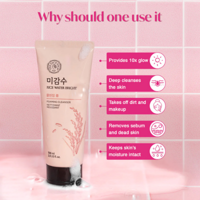 Picture of The Face Shop Rice Water Bright Cleansing Foam - 150ml