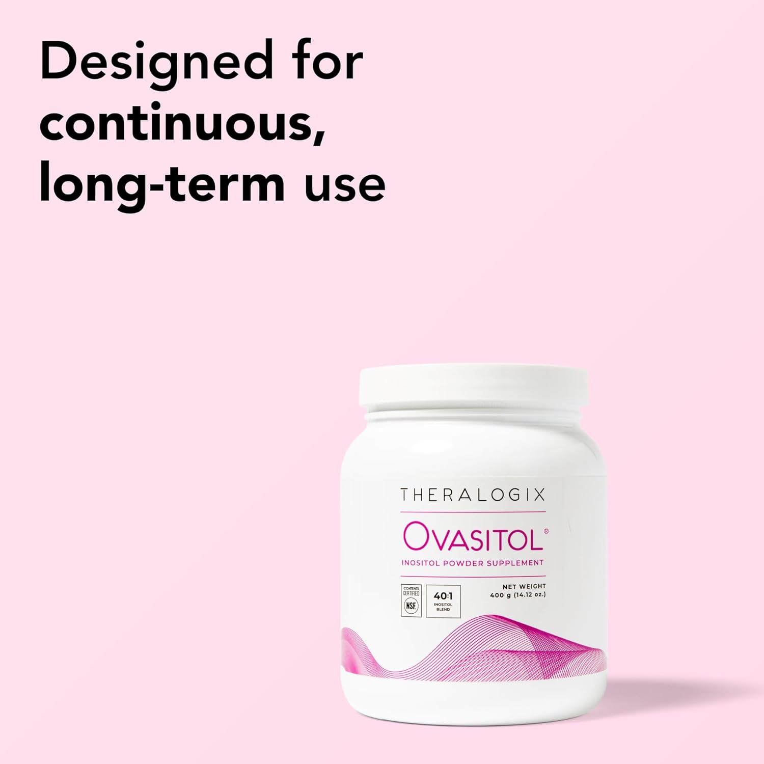 Picture of Theralogix Ovasitol Inositol Powder - & D-Chiro Inositol for Hormone Balance & Ovarian Function Support - 400 g (180 Servings)