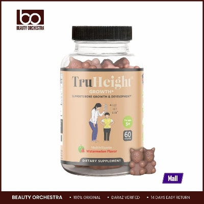 Picture of TruHeight Growth Gummies (Watermelon) Natural Growth & Development Supplement for Kids & Teens - Endorsed by Pediatricians - Vitamin D, K, Calcium & Ashwaganda, Bone Strength - Kids Vitamins, Ages 5+