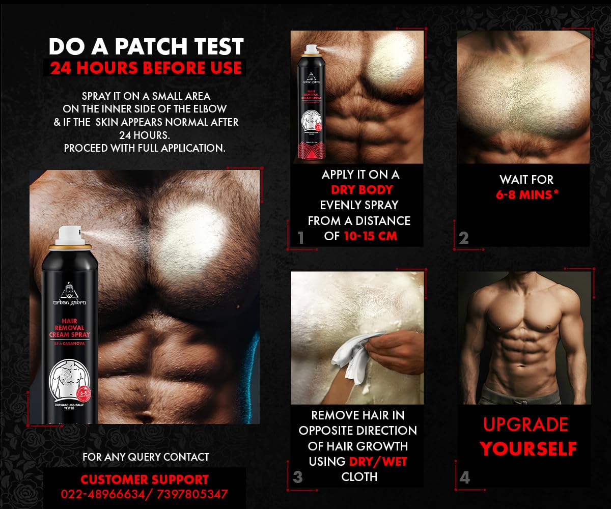 Picture of UrbanGabru Casanova Hair Removal Cream Spray for Men 200 ML