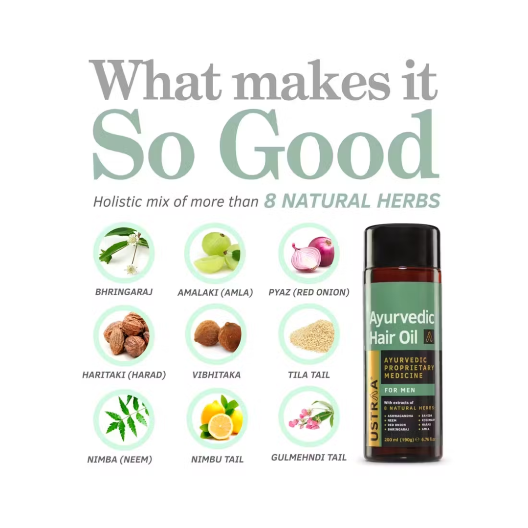 Picture of Ustraa Ayurvedic Hair Oil - 200ml