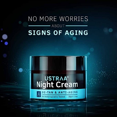 Picture of Ustraa Night Cream - De-Tan and Anti-Aging - 50g