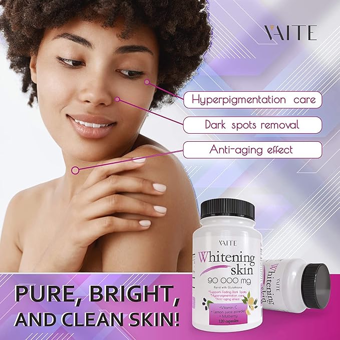 Picture of VAITE Skin Whitening Glutathione 90000mg Blend – 120 Capsules
