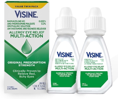 Picture of Visine Allergy Eye Relief Multi-Action & Eye Drop Treatment for Red Itchy Allergy Eyes 0.5 fl. oz 2 Pack - 30 ml