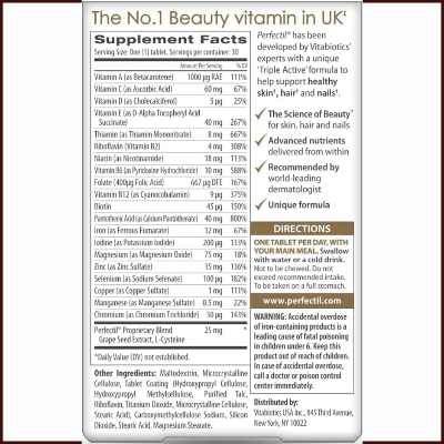 Picture of Vitabiotics Perfectil Original Skin, Hair, Nail - 30 Tablets