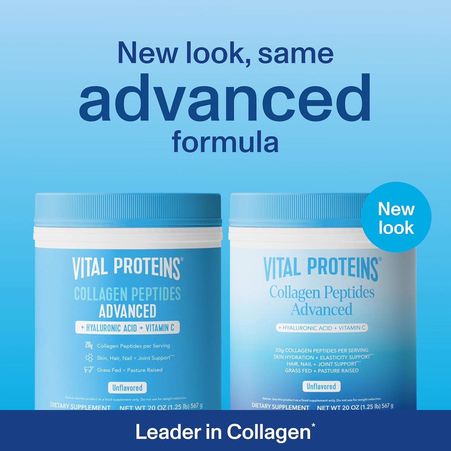 Picture of Vital Proteins Collagen Peptides Powder Advanced with Hyaluronic Acid & Vitamin C - 20oz - 567 g