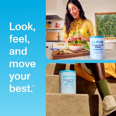 Picture of Vital Proteins Collagen Peptides Powder Advanced with Hyaluronic Acid & Vitamin C - 20oz Collagen Protein Unflavored 27 Servings - 567 g