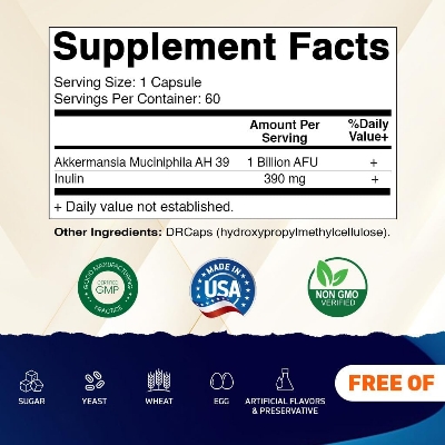 Picture of Vitamatic Akkermansia Muciniphila Gut Health - 60 DR Capsules