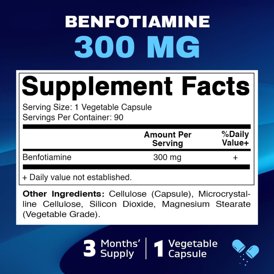 Picture of Vitamatic Benfotiamine 300 mg - 90 Veg Capsules