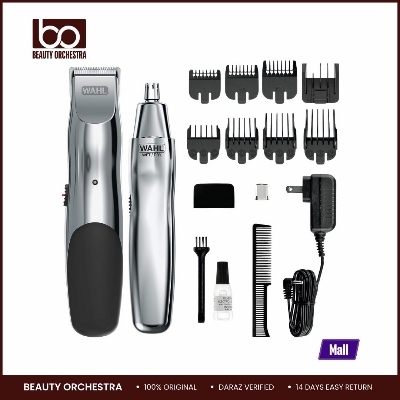 Picture of Wahl Groomsman Rechargeable Beard Trimmer kit for Mustaches Nose Hair and Light Detailing and Grooming with Bonus Wet/Dry Battery Nose Trimmer