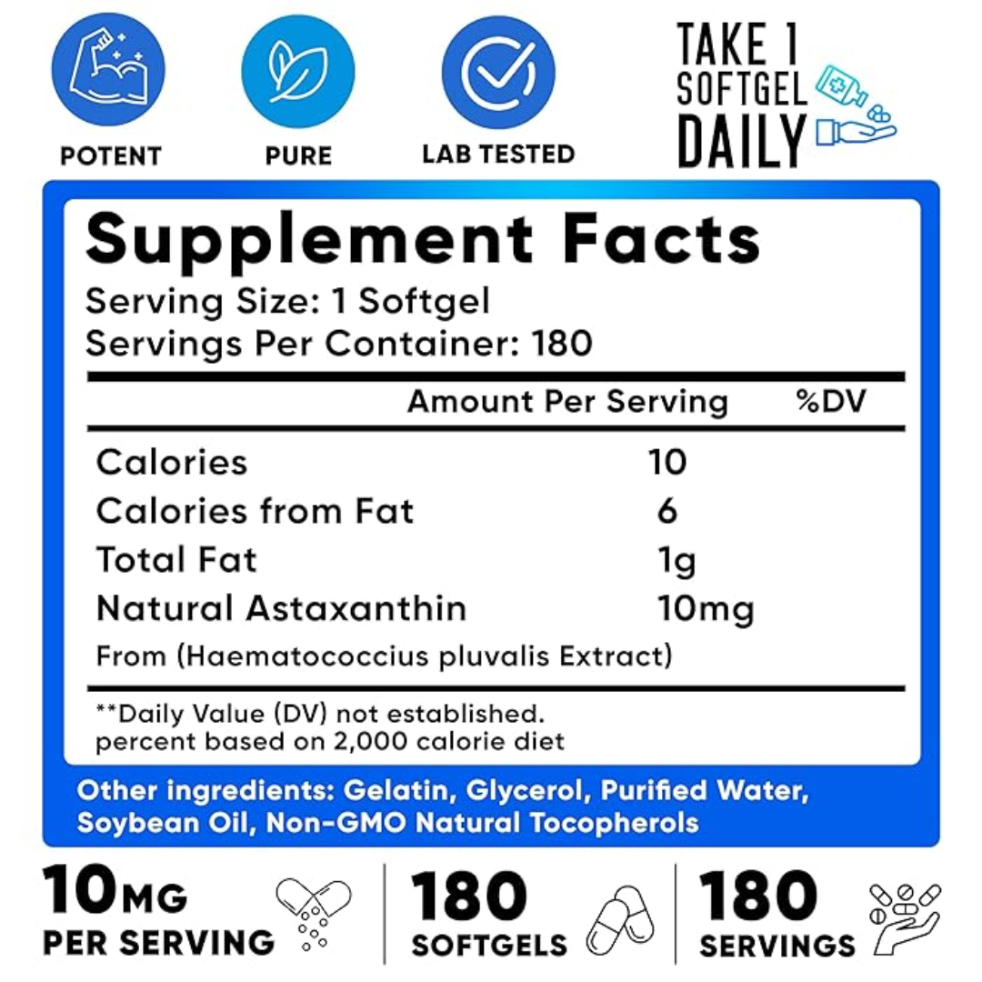 Picture of We Like Vitamins Astaxanthin 10mg - 180 Softgels