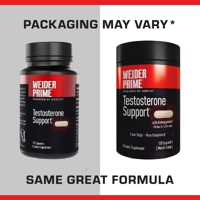 Picture of Weider Prime Testosterone Support - Men's Nutrition - Enriched with Vitamins & Minerals - 120 Capsules