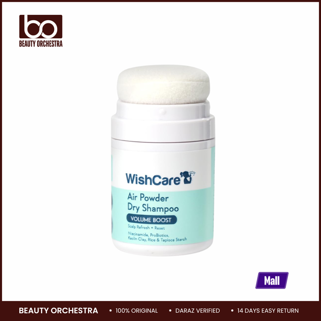 Picture of WishCare Air Powder Dry Shampoo for Oily Hair & Scalp - No White Cast & Aerosol - Niacinamide, Probiotics, Kaolin Clay, Rice & Tapioca Starch - Volume Boost, Scalp Refresh & Reset 10gm