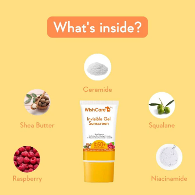 Picture of WishCare Invisible Gel Sunscreen SPF 50+ PA++++ - 50g