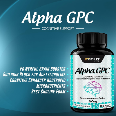 Picture of X Gold Health Alpha GPC Choline 600mg - 120 Veggie Capsules