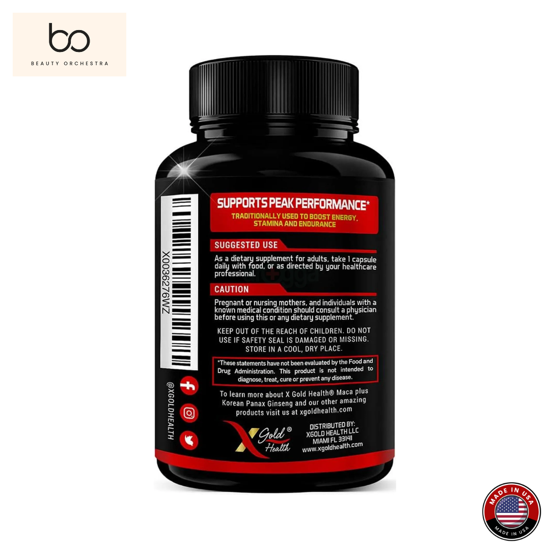 Picture of X Gold Health Maca PanaxGinseng Ultra Concentrated - 120 Capsules