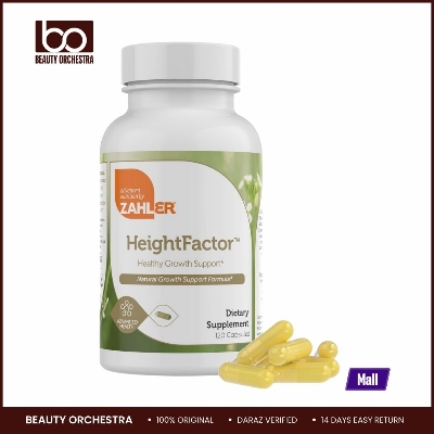 Picture of Zahler - Height Factor Healthy Growth Support Vitamin & Mineral Capsules (120 Count) - Kosher Height & Growth Supplement for Kids, Teens & Young Adults - Grow Taller Growth Hormone Support Nutrients