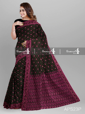Picture of Half Silk Jamdani Saree