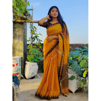 Picture of Tangail Tat Saree For Women With Blouse Piece - Casual & Partywear