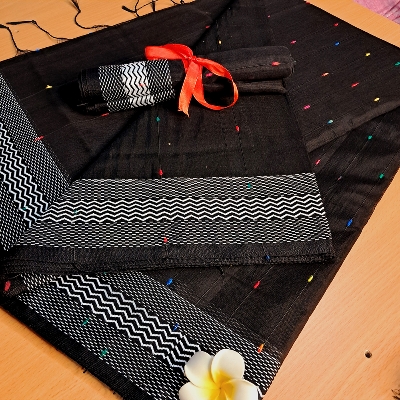 Picture of Saree Combo Gift Set with Bouse Pcs - Saree Blouse pcs Necklace Earrings Bangles Mehendi Mirror Kitkat Tip Love Chocolate Box with Doll Rose Gazra Chirkut and More